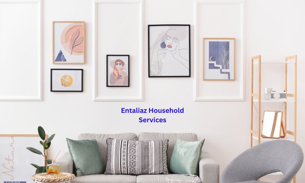 Living room with personal pictures