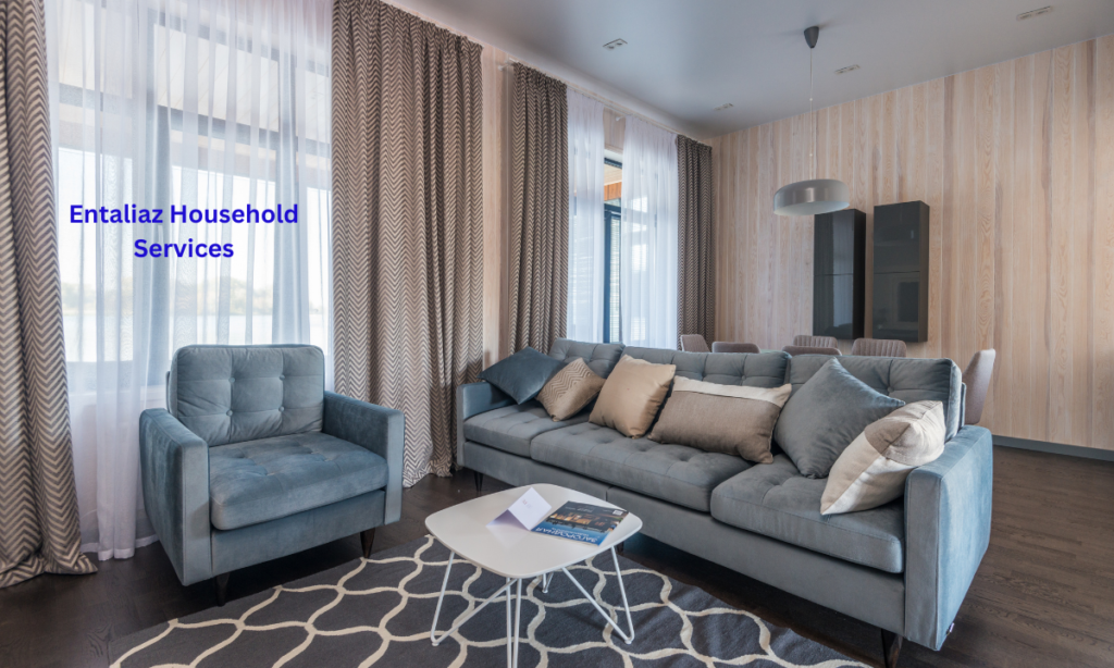 Throw pillows on the couch