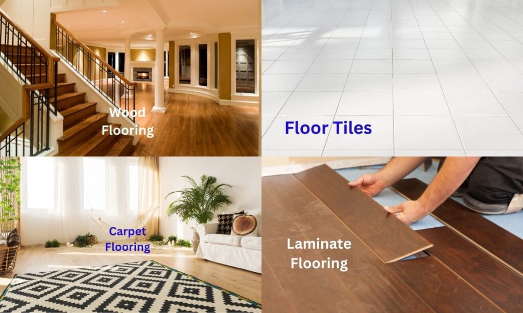 Different types of floor.