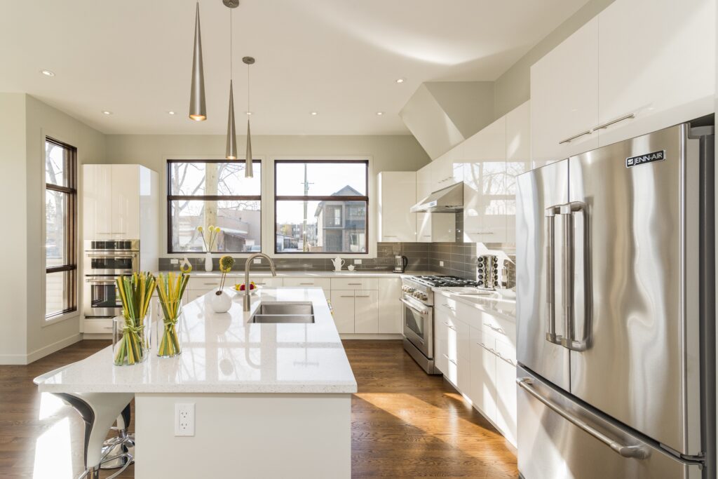 Hygienic Kitchen space. Christmas