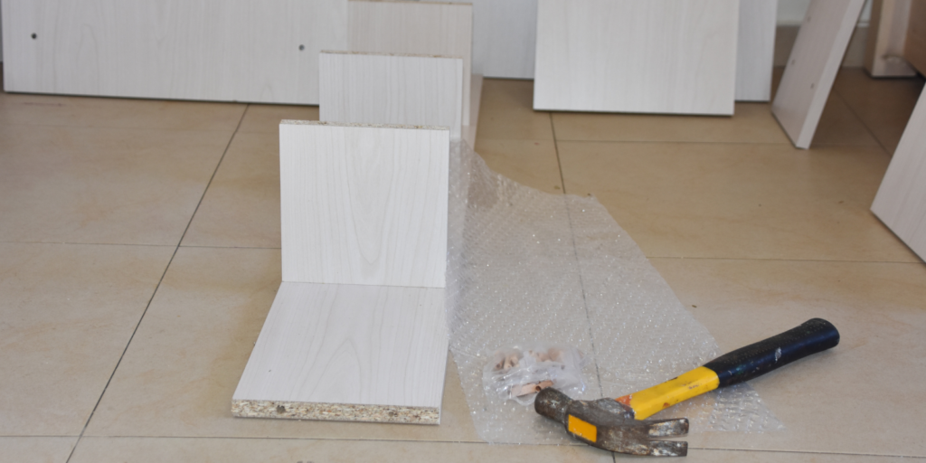 Self-built bookshelf
