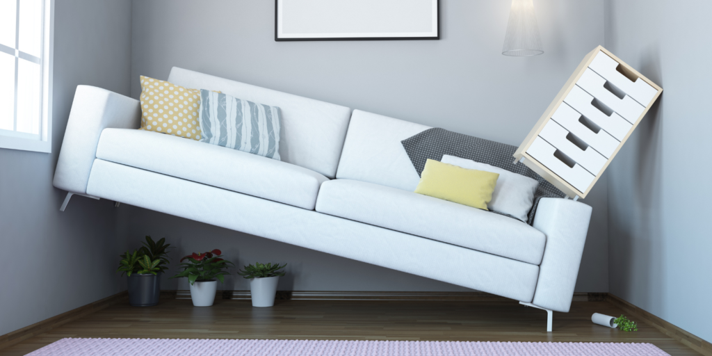 Large furniture in a small space