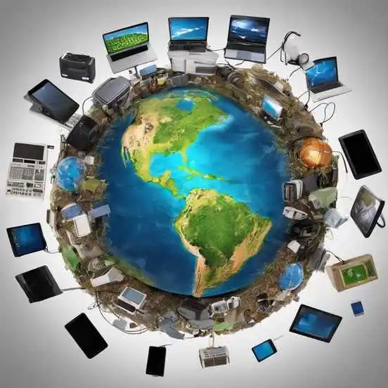 earth around e-waste materials