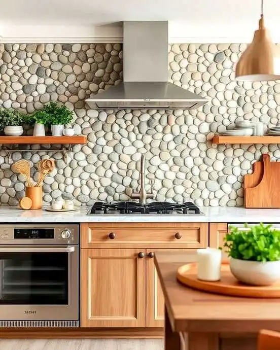 stone kitchen backsplash