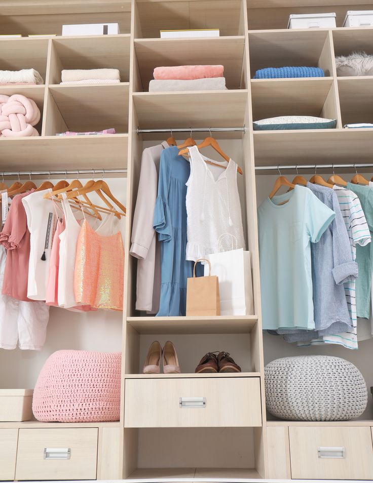 how to organize your clothing shelves 