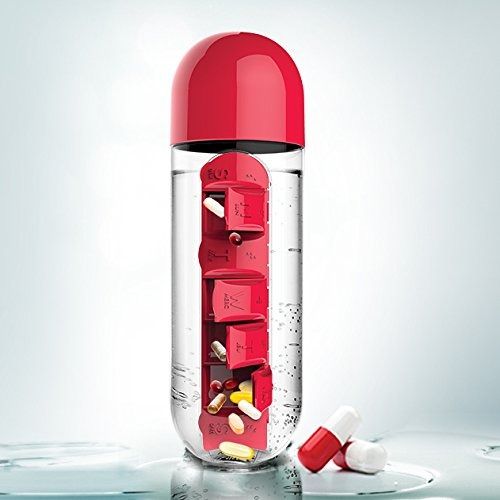 the water bottle with pill organizer