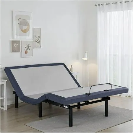 smart adjustable bed with foldable metal frame