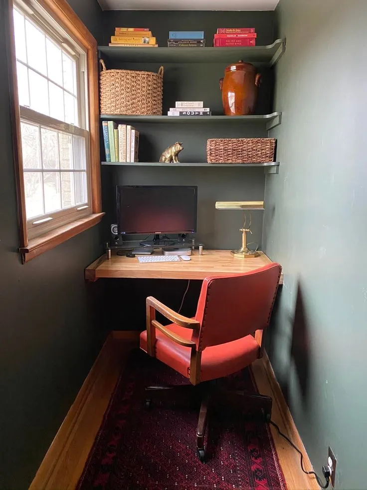 how to turn a closet into a mini office 