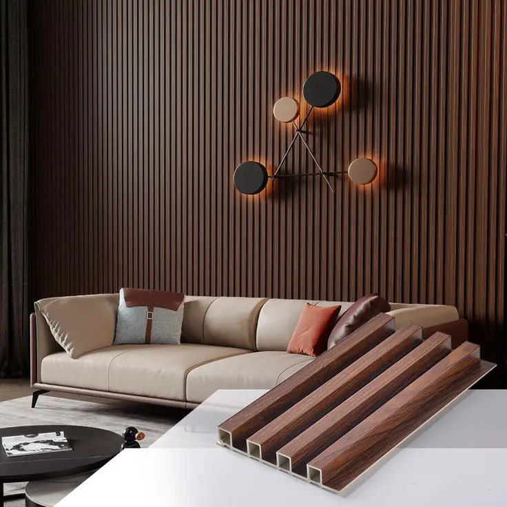 3D textured wood slat acoustic panels