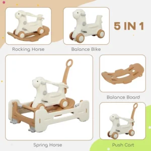 5-in-1 kids rocking horse