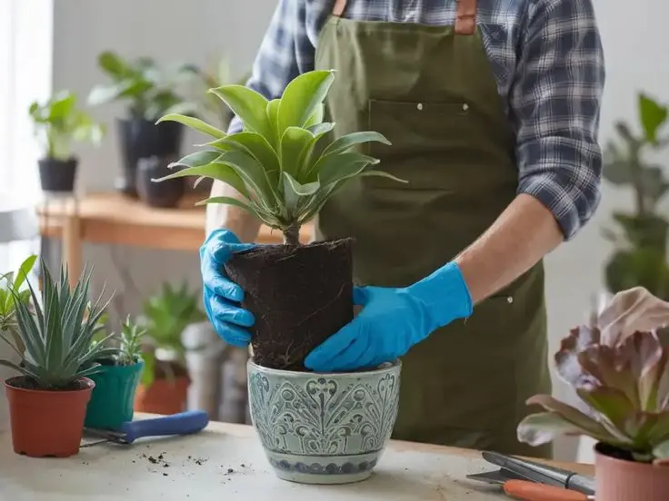 how to repot plants