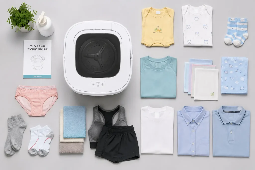 Foldable bucket washing machine