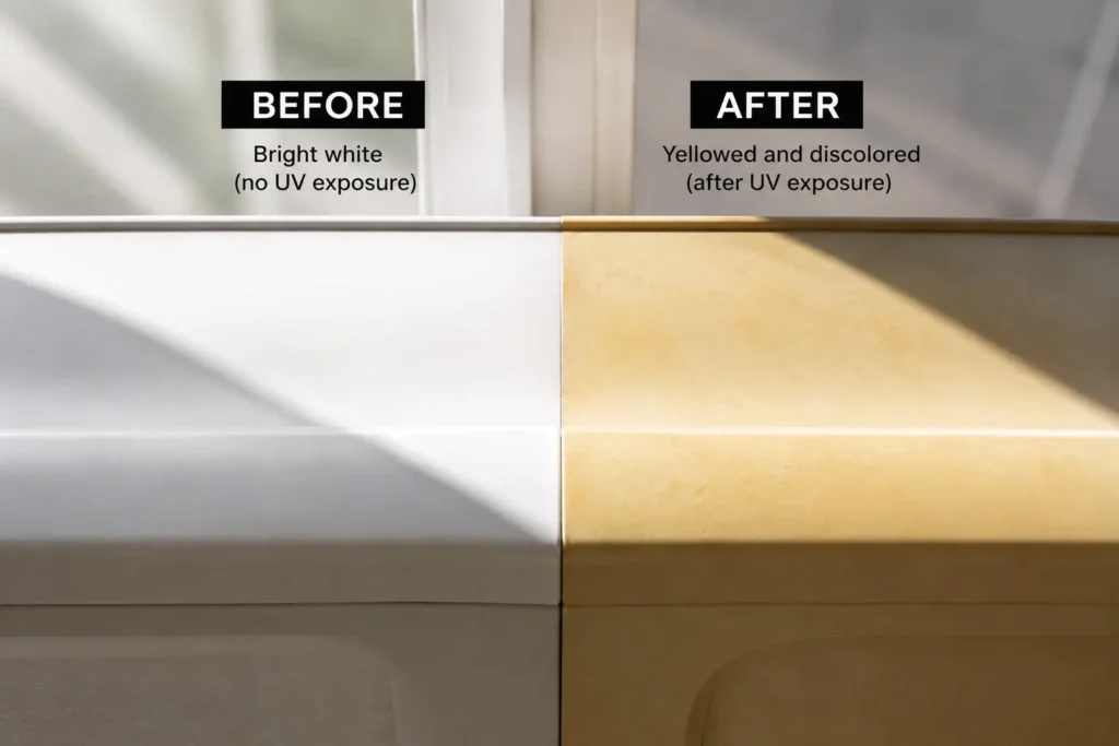 how to easily remove yellow stains from white plastics