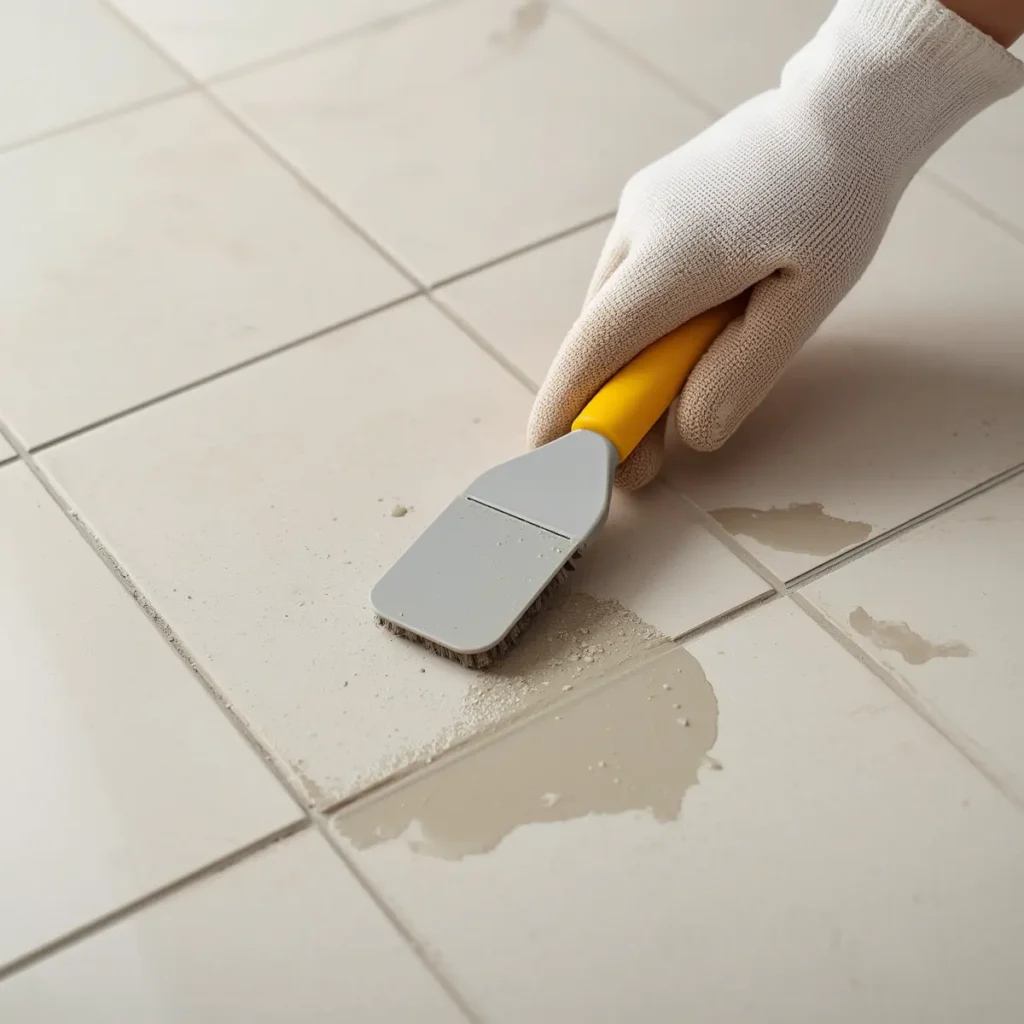 how to remove cement stains from tiles
