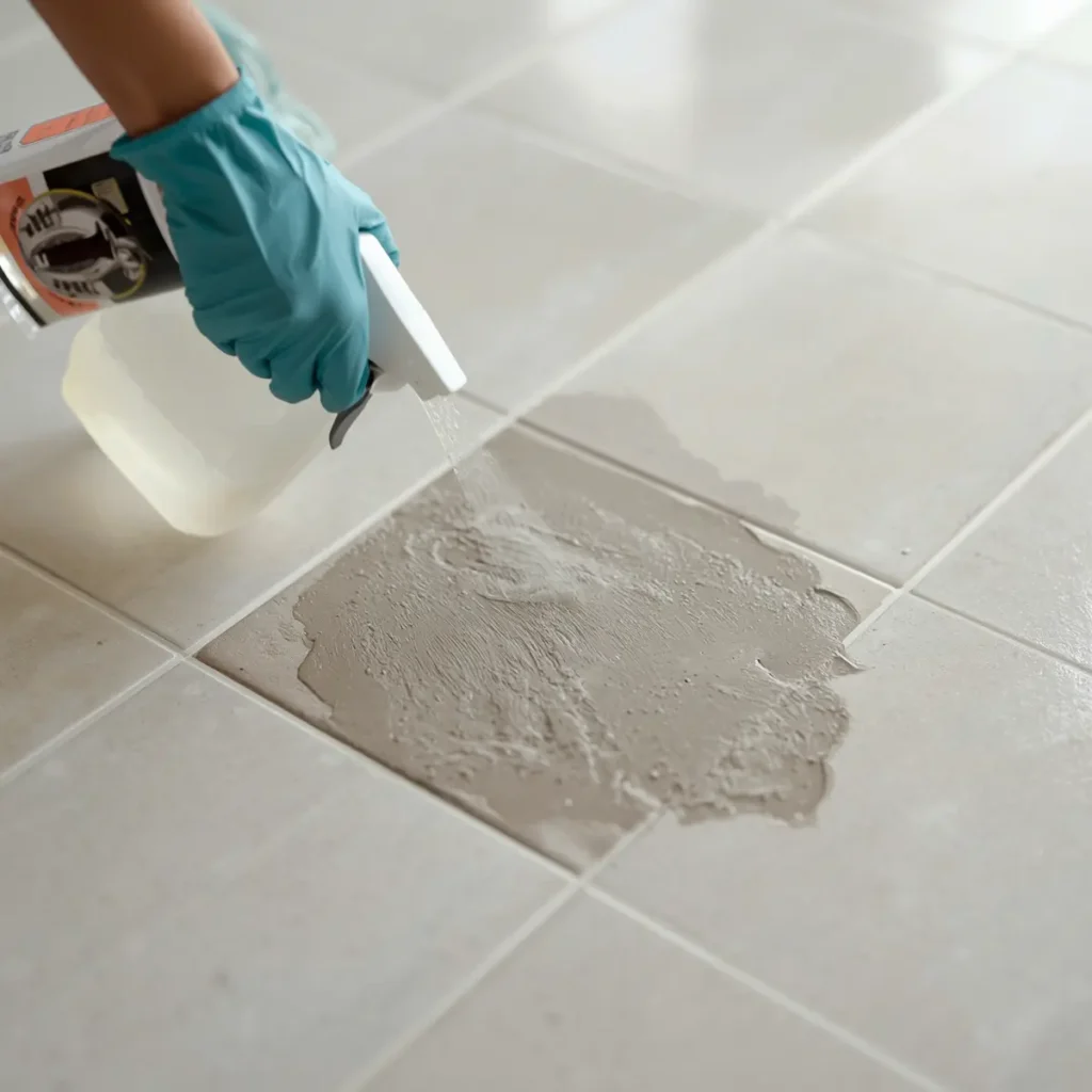 how to remove cement stains from tiles