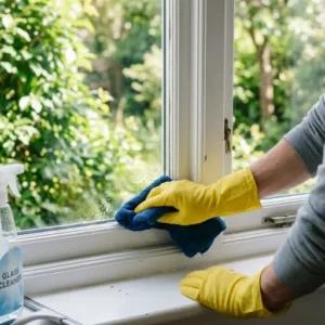 cleaning mold from the window